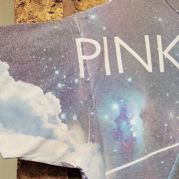 Pink Floyd Dark Side of the Moon Prism Graphic Tee Galaxy All Over Print Size L - Picture 3 of 10